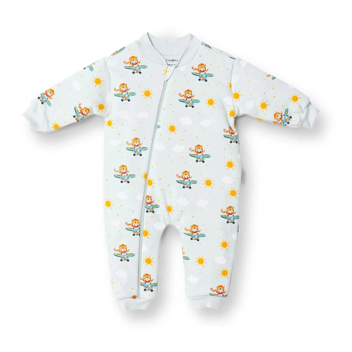 Little Plane Animal Print 2.5 Tog Long Sleeve Footless Baby Sleep Bag (9 Months to 5 Years) Multicolour - ebebek