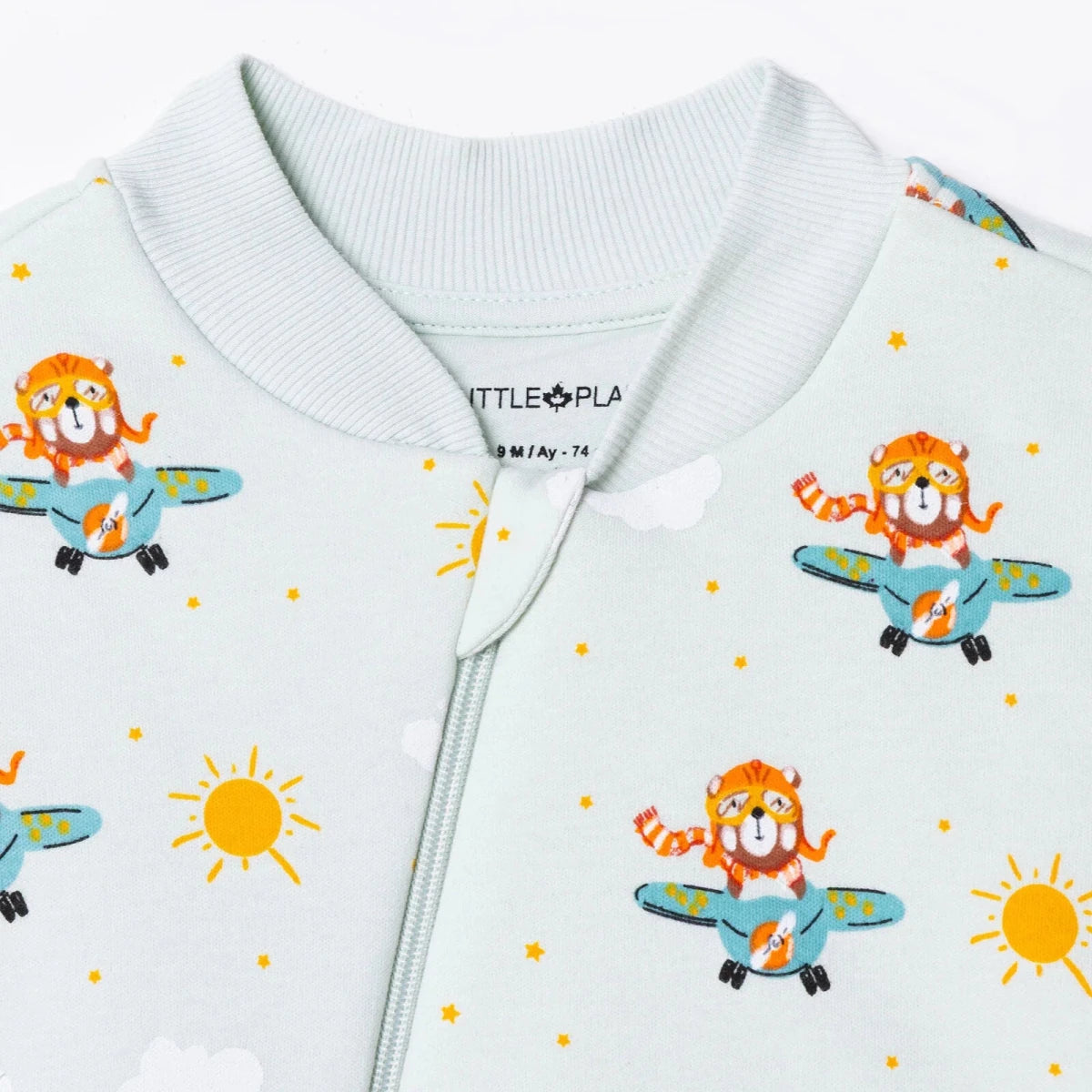 Little Plane Animal Print 2.5 Tog Long Sleeve Footless Baby Sleep Bag (9 Months to 5 Years) Multicolour - ebebek