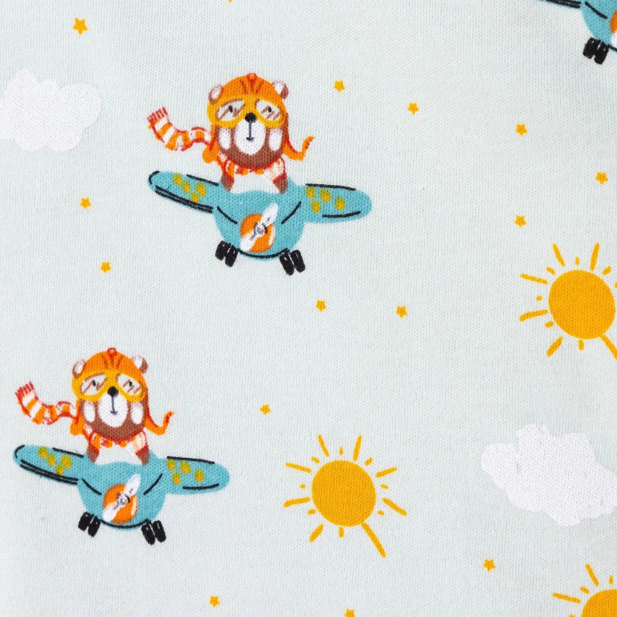 Little Plane Animal Print 2.5 Tog Long Sleeve Footless Baby Sleep Bag (9 Months to 5 Years) Multicolour - ebebek