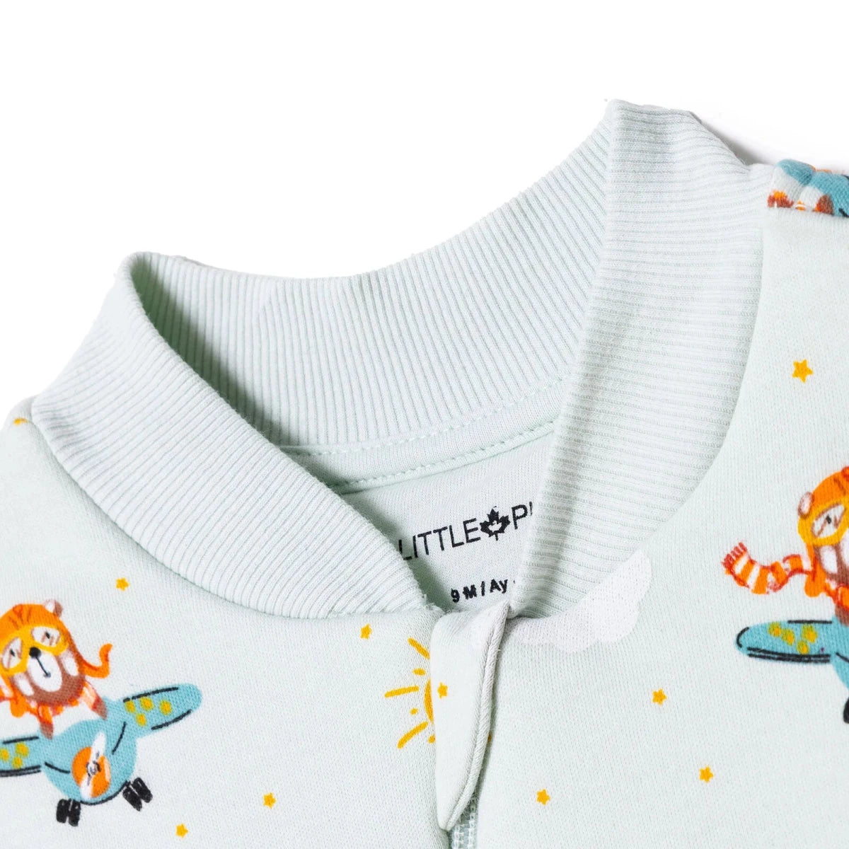 Little Plane Animal Print 2.5 Tog Long Sleeve Footless Baby Sleep Bag (9 Months to 5 Years) Multicolour - ebebek