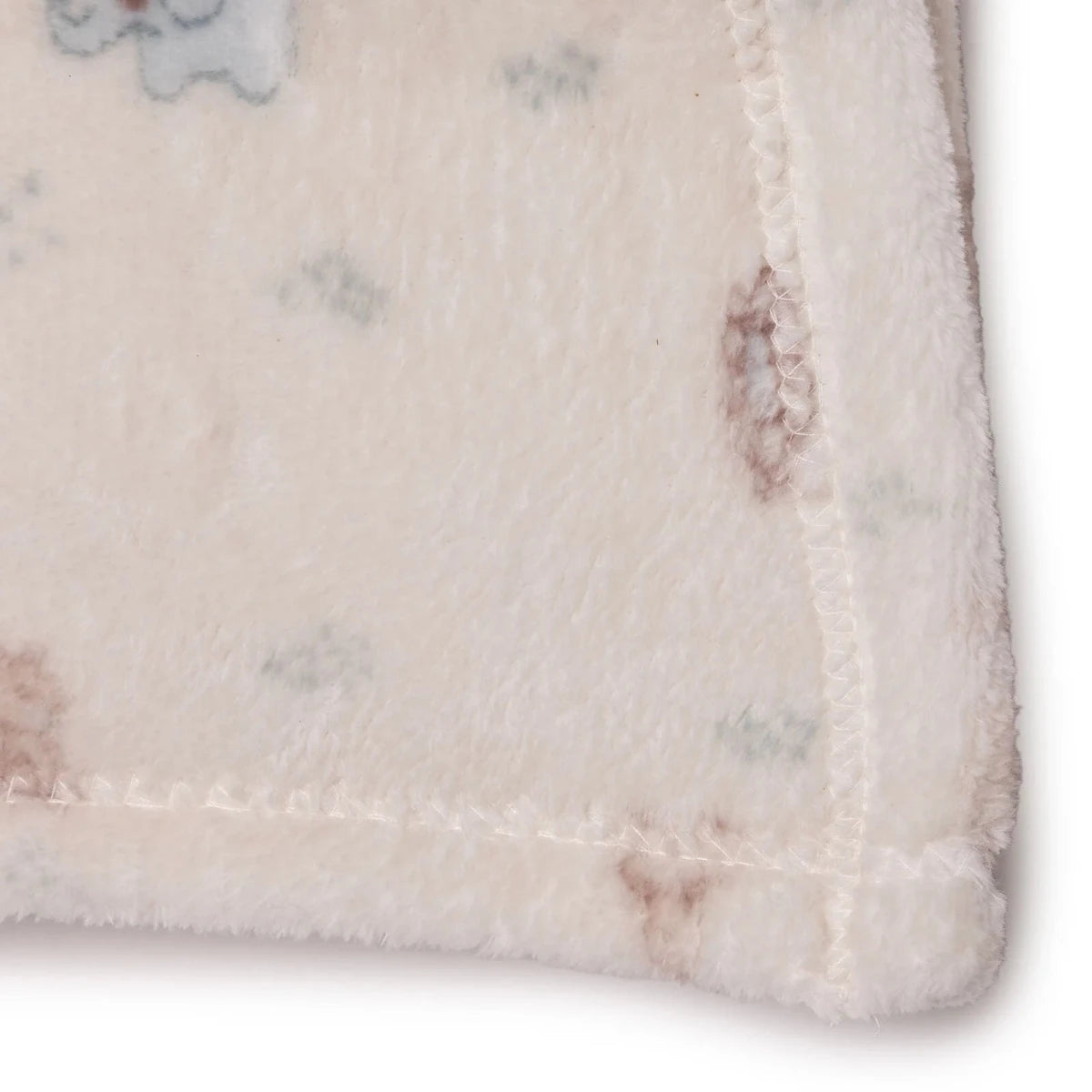 Little Dreams Animal Print Wellsoft Fleece Baby Blanket (90 x 110 cm) Blue - ebebek