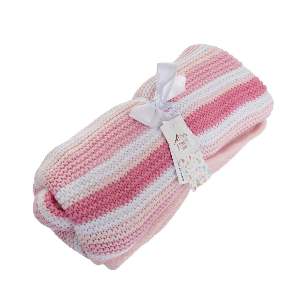 Little Dreams Knitted Baby Blanket (90 x 100 cm) Pink - ebebek