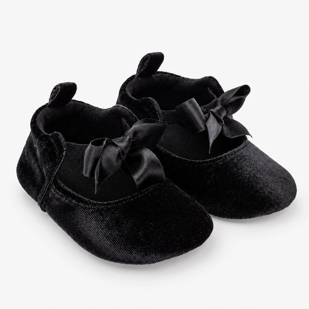 HelloBaby New Year Velvet Pre-Walker Baby Shoes Black - ebebek