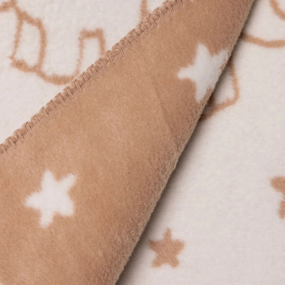 Little Dreams Jacquard Knit Baby Blanket (90 x 110 cm) Light Brown - ebebek