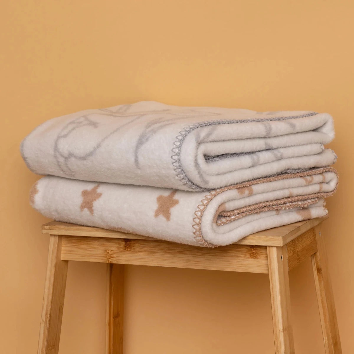 Little Dreams Jacquard Knit Baby Blanket (90 x 110 cm) Light Brown - ebebek