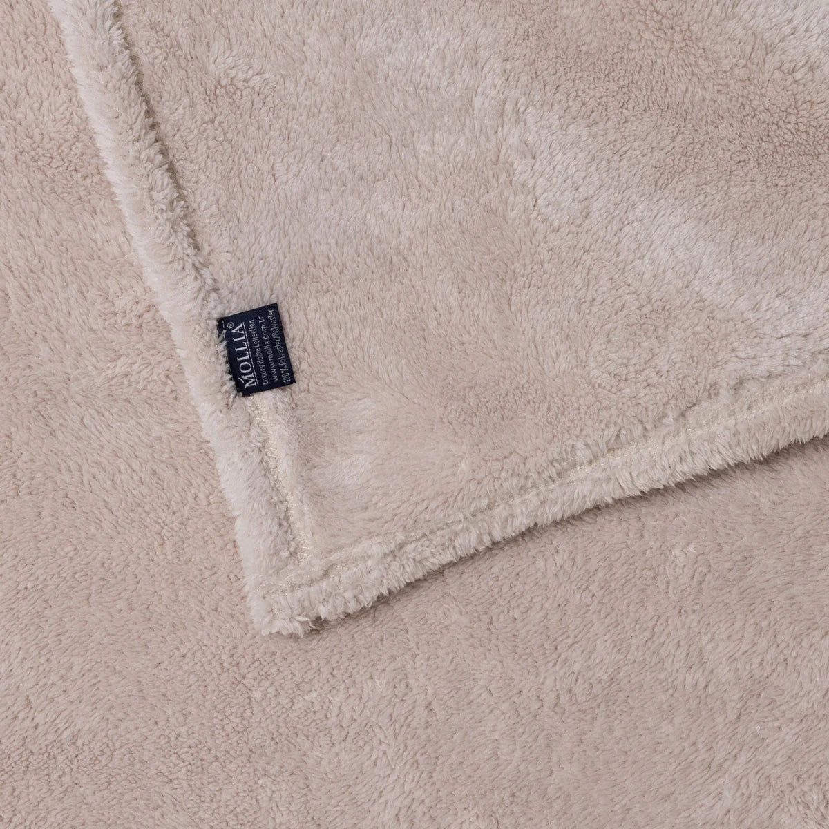 Mollia Wellsoft Fleece Baby Blanket (80 x 100 cm) Ecru - ebebek