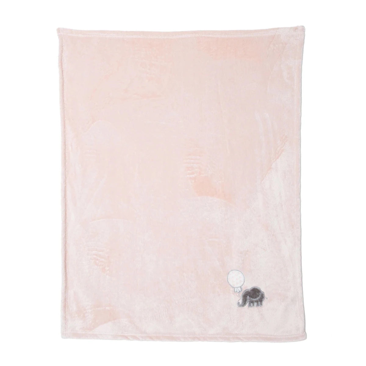 Mollia Elephant Print Wellsoft Fleece Baby Blanket (80 x 100 cm) Salmon - ebebek