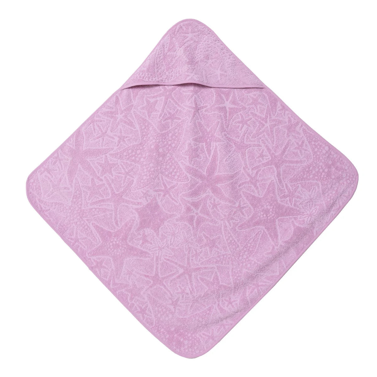 Mollia Starfish Print Baby Bath Towel (75 x 75 cm) Pink - ebebek