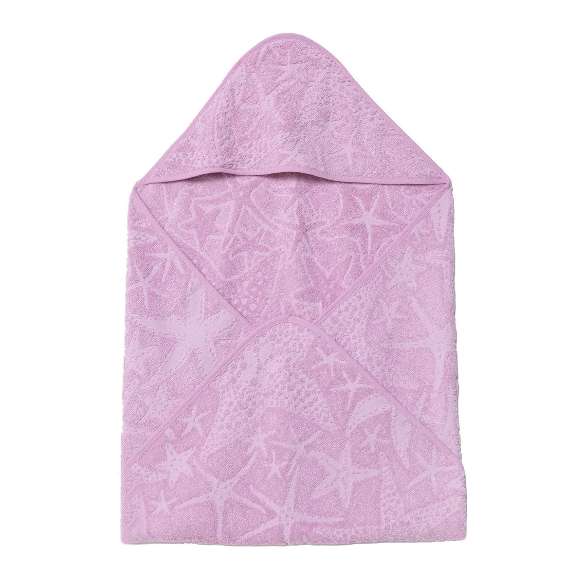Mollia Starfish Print Baby Bath Towel (75 x 75 cm) Pink - ebebek