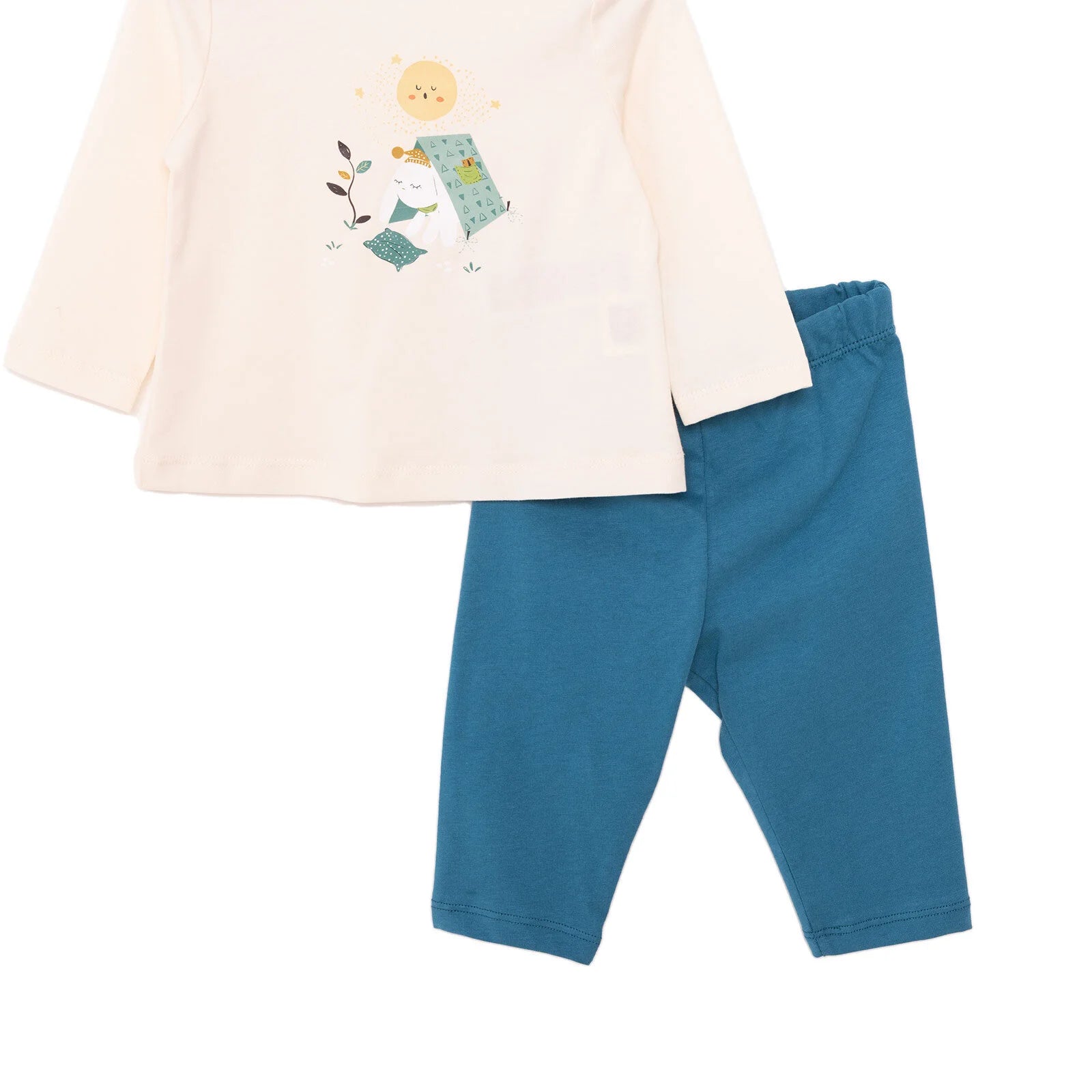 HelloBaby Boy Long Sleeve Pyjamas Set - Ecru - ebebek - Black Friday