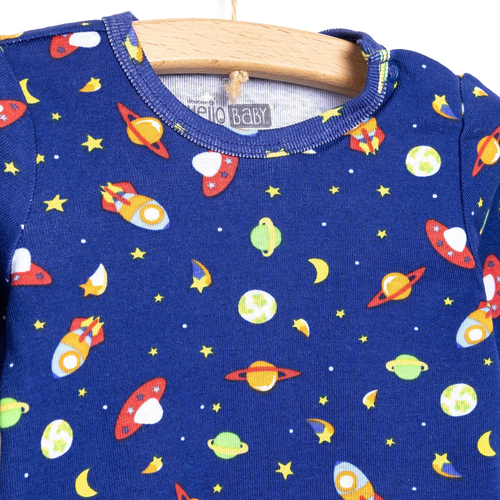 HelloBaby Boy Long Sleeve Bodysuit - Navy Blue - ebebek - Black Friday