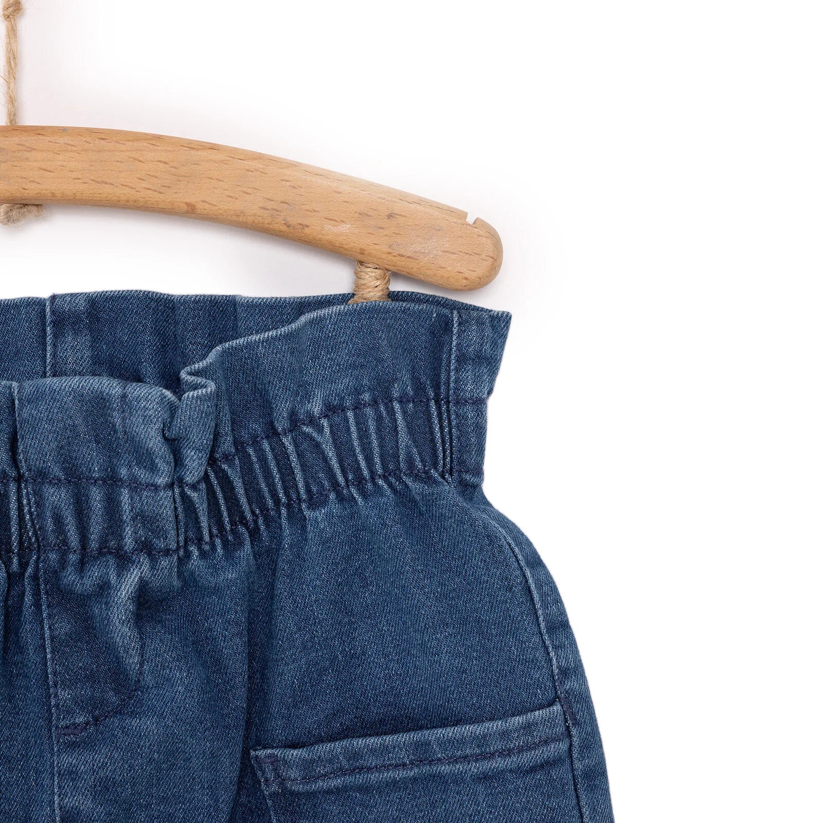 HelloBaby Basic Baby Girl Paperbag Denim Leggings - Dark Blue - ebebek - Black Friday