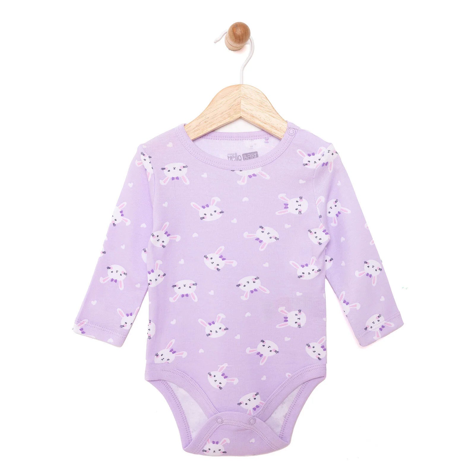 HelloBaby Girl Long Sleeve Bodysuit - Purple - ebebek - Black Friday