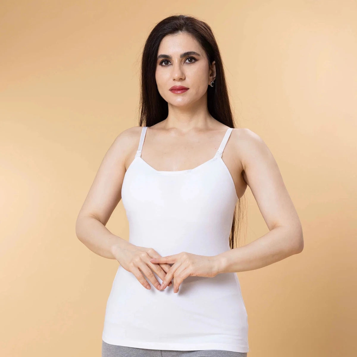 Baby Mom Women's Nursing Vest (S to 2XL) White - ebebek