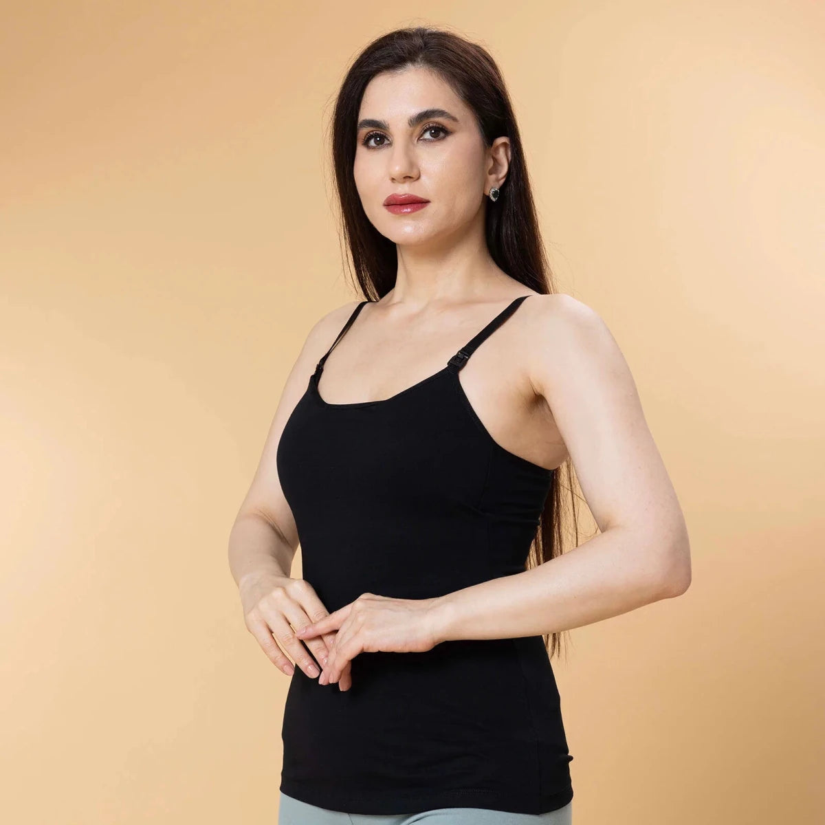 Baby Mom Women's Nursing Vest (S to 2XL) Black - ebebek