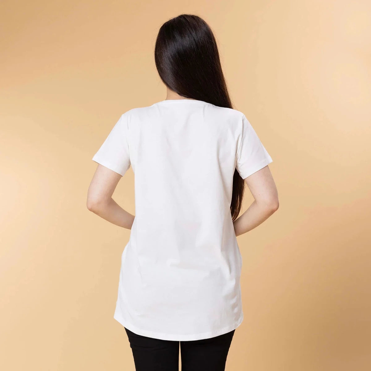 Baby Mom Plain Women's Maternity Short Sleeve T-Shirt (S to 2XL) White - ebebek
