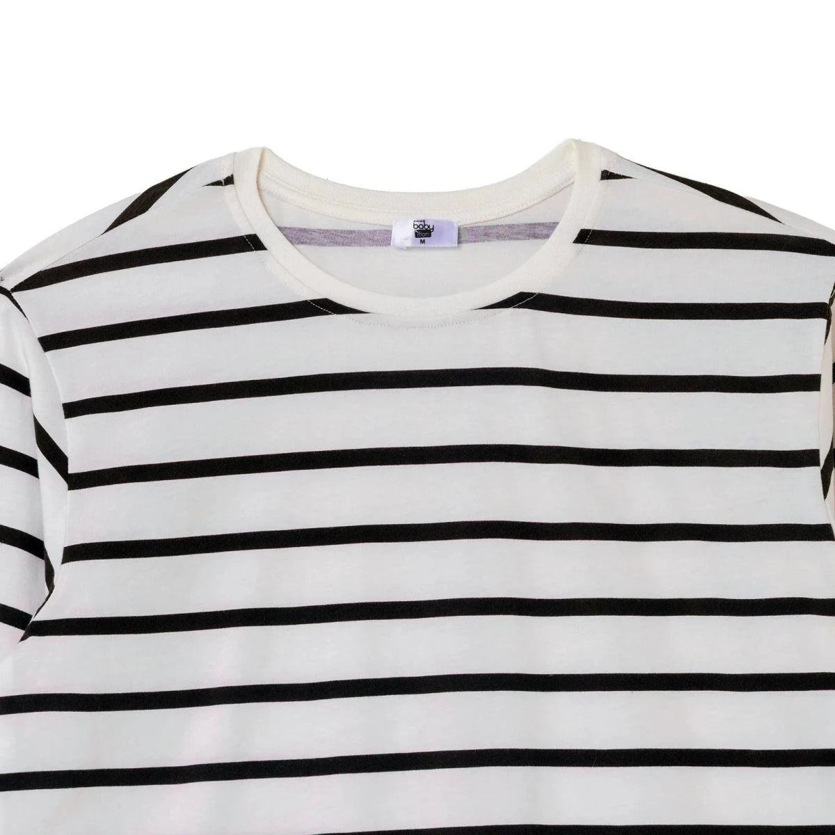 Baby Mom Striped Women's Maternity Long Sleeve T-Shirt (S to 2XL) Black Printed - ebebek
