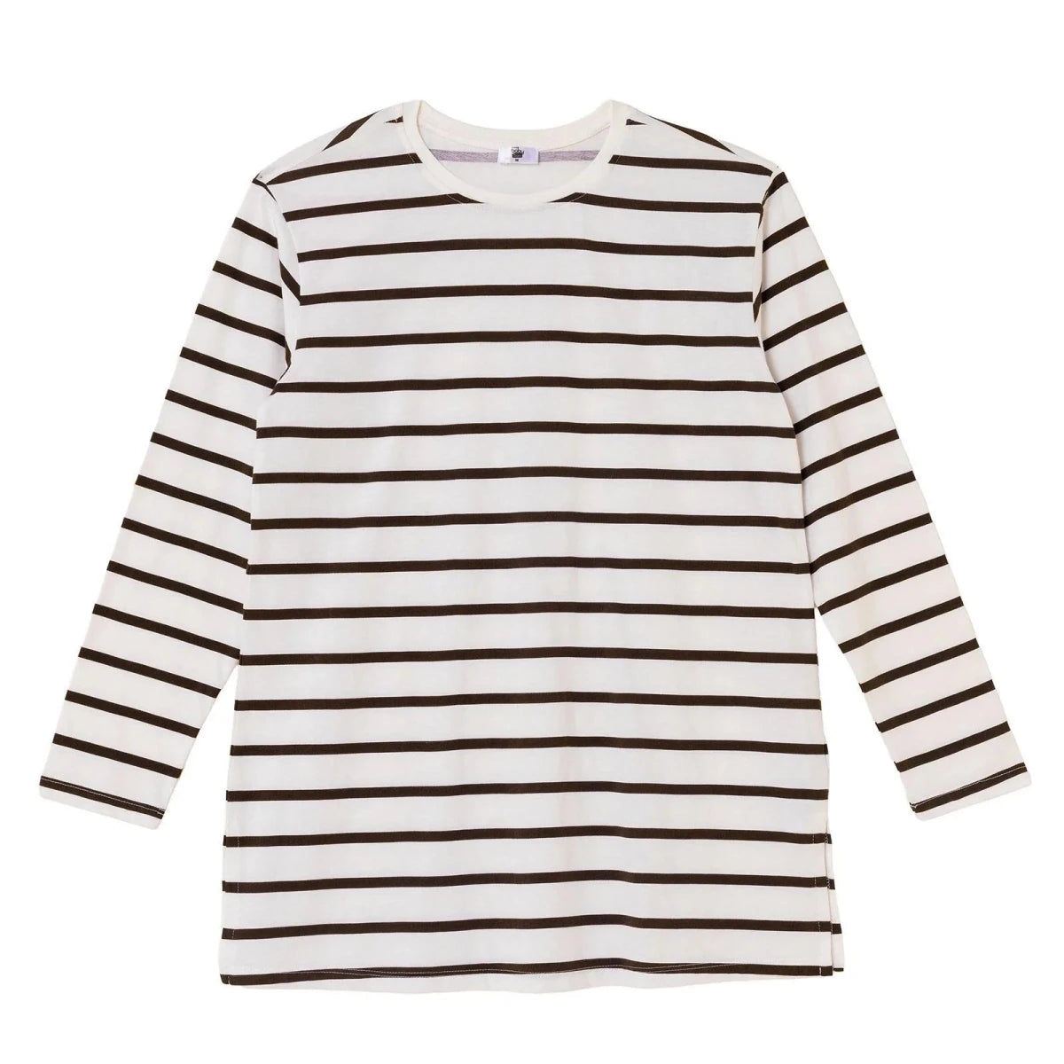 Baby Mom Striped Women's Maternity Long Sleeve T-Shirt (S to 2XL) Brown Printed - ebebek