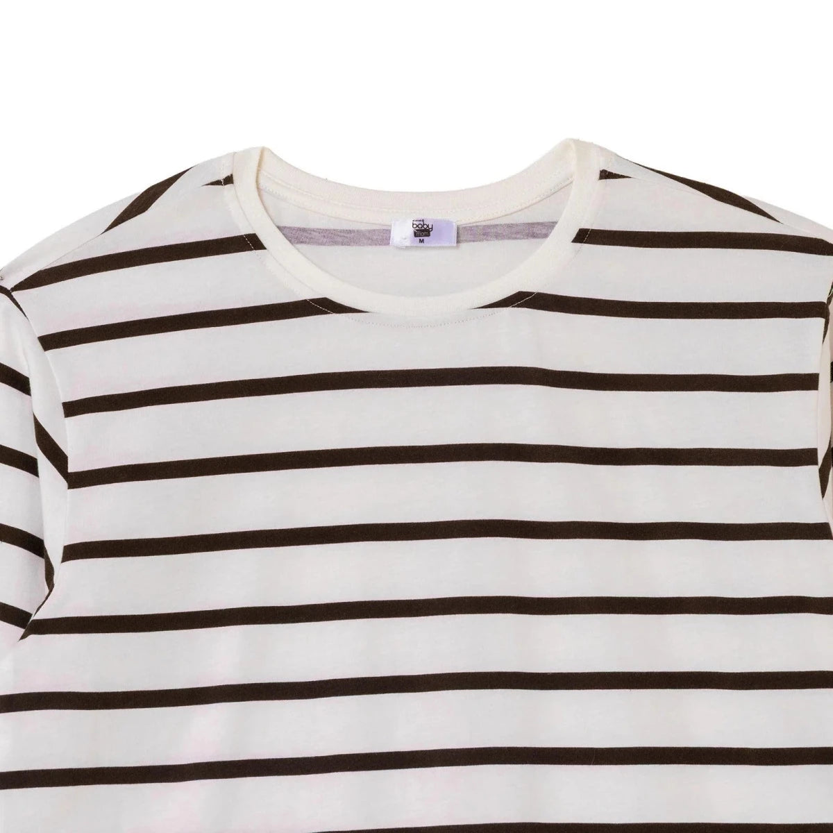 Baby Mom Striped Women's Maternity Long Sleeve T-Shirt (S to 2XL) Brown Printed - ebebek