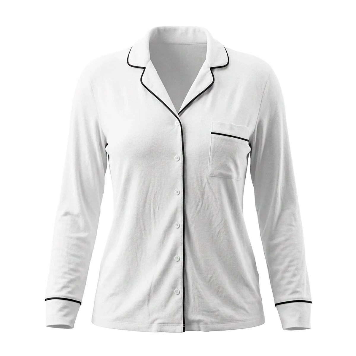 Baby Mom Buttoned Pocket Women's Maternity Long Sleeve Viscose Pyjama Set (S to 2XL) Ecru - ebebek