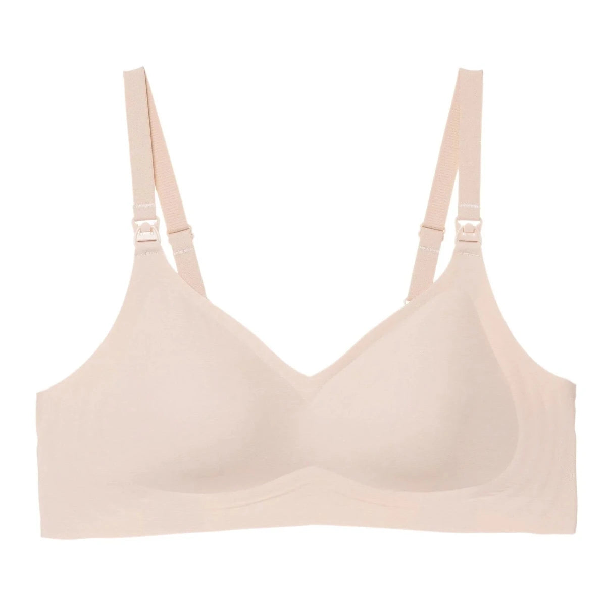 Baby Mom Women's Seamless V-Neck Non-Padded Nursing Bra Nude - ebebek