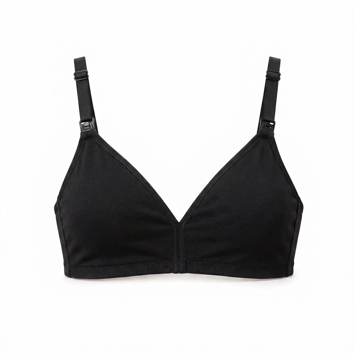 Baby Mom Women's Lace Neckline Non-Padded Nursing Bra Black - ebebek