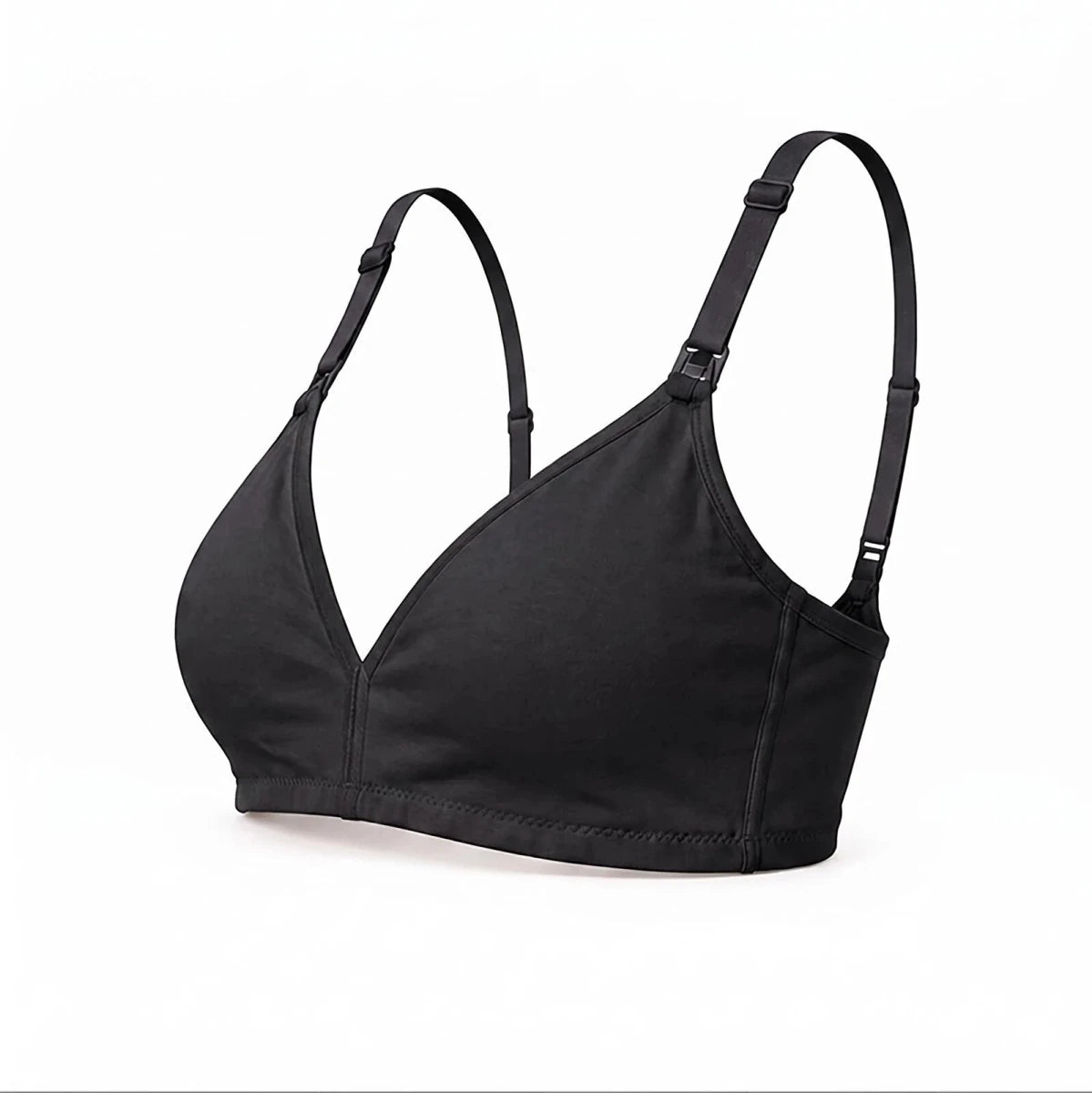 Baby Mom Women's Lace Neckline Non-Padded Nursing Bra Black - ebebek