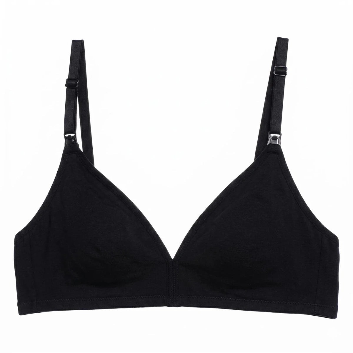 Baby Mom Women's Lace Neckline Non-Padded Nursing Bra Black - ebebek