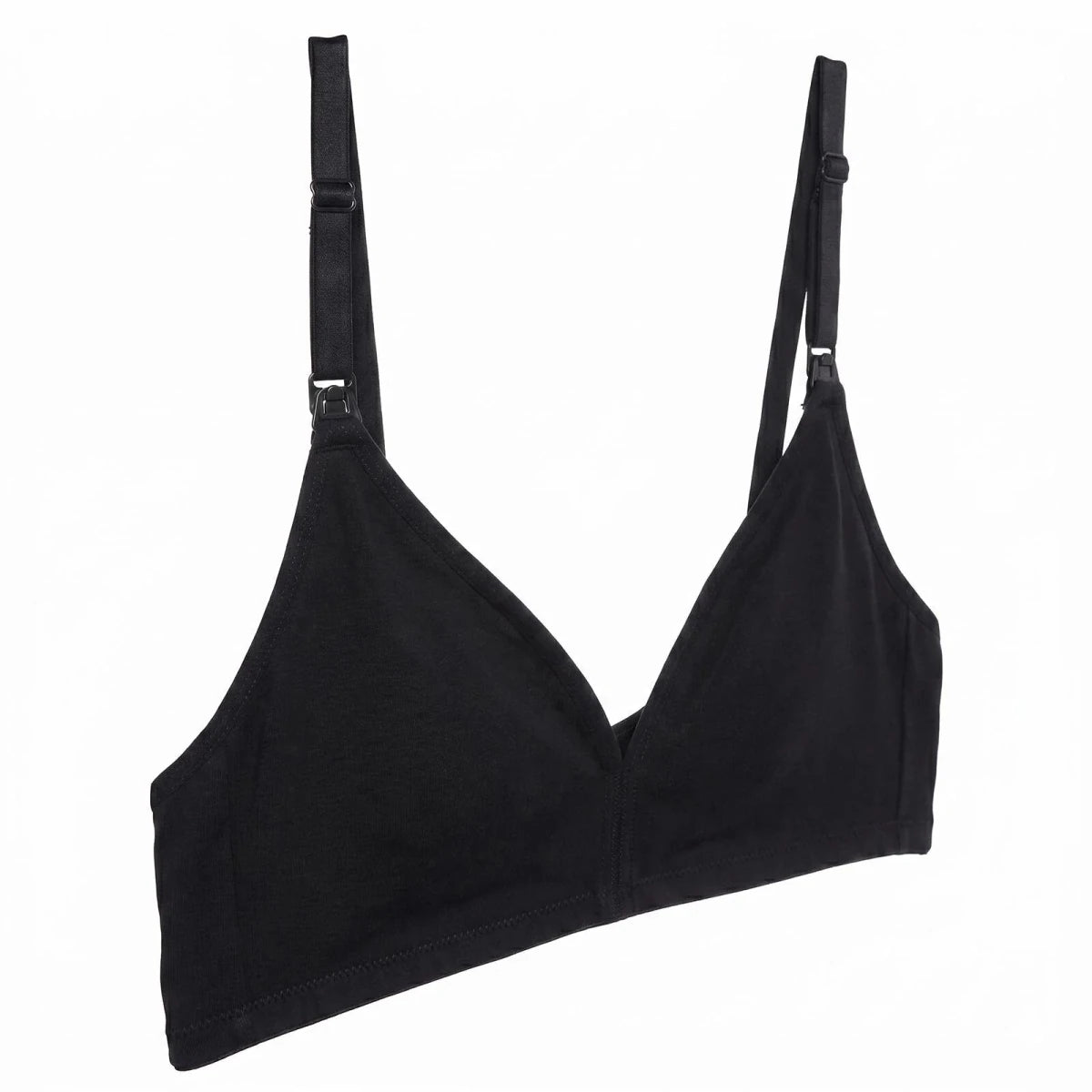 Baby Mom Women's Lace Neckline Non-Padded Nursing Bra Black - ebebek
