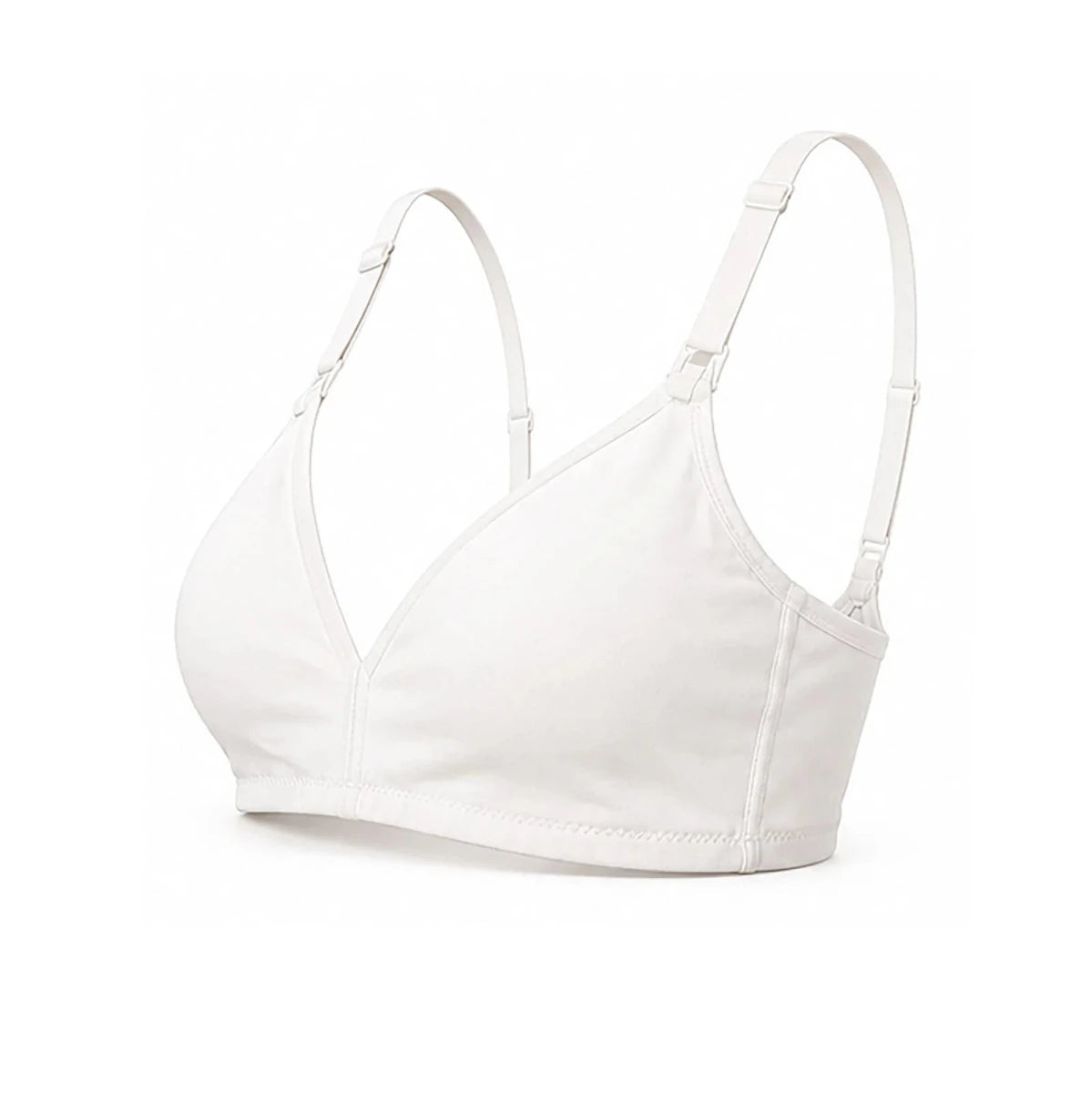 Baby Mom Women's Lace Neckline Non-Padded Nursing Bra White - ebebek