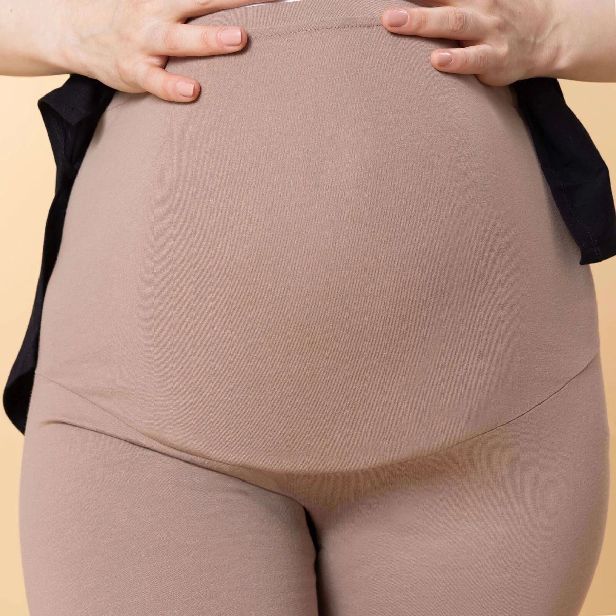 Baby Mom Women's Maternity Jersey Leggings (S to 2XL) Light Brown - ebebek