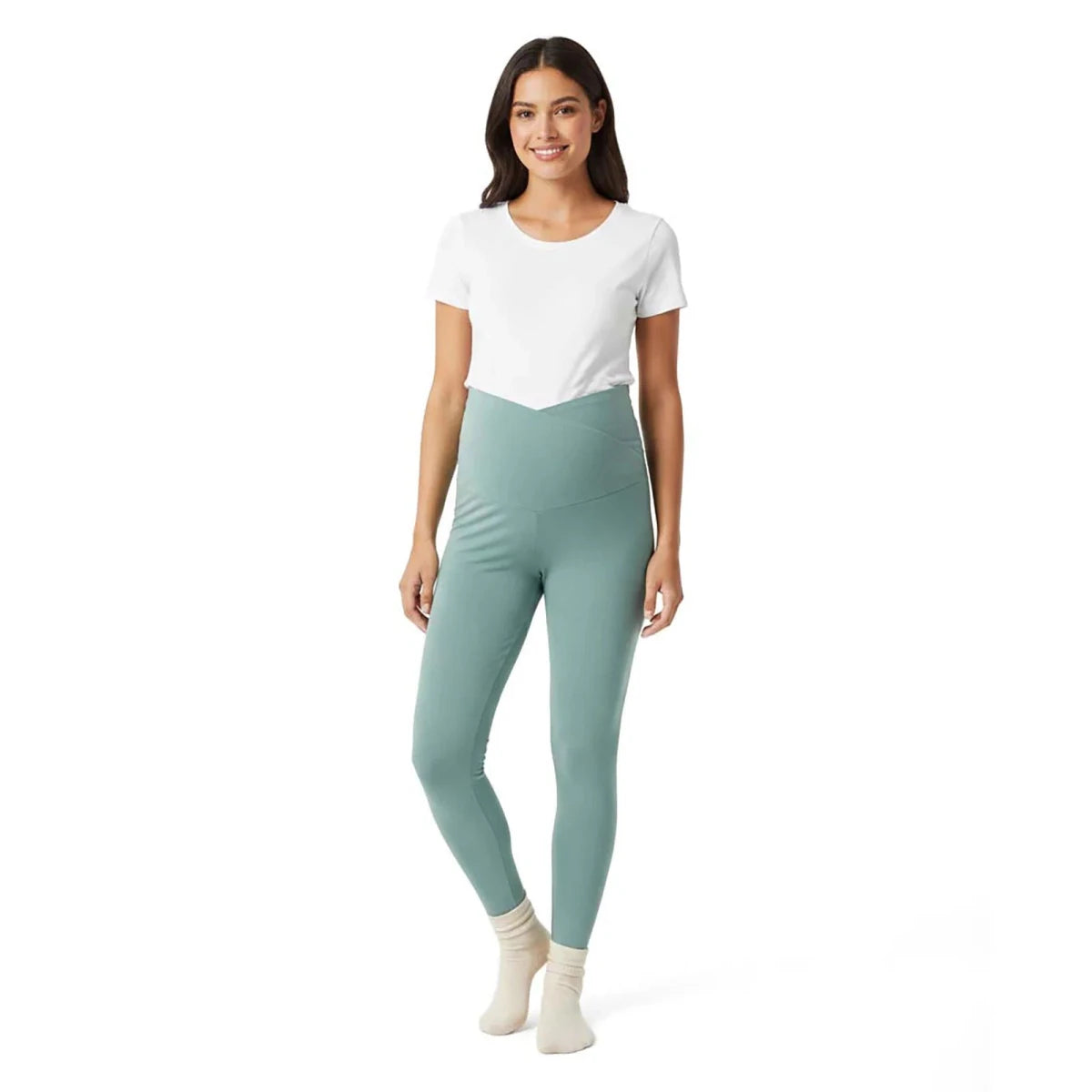 Baby Mom Women's Maternity Jersey Leggings (S to 2XL) Green - ebebek