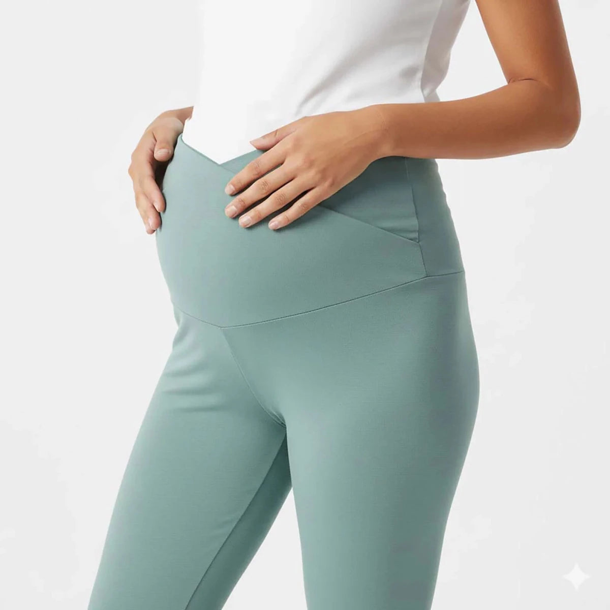 Baby Mom Women's Maternity Jersey Leggings (S to 2XL) Green - ebebek