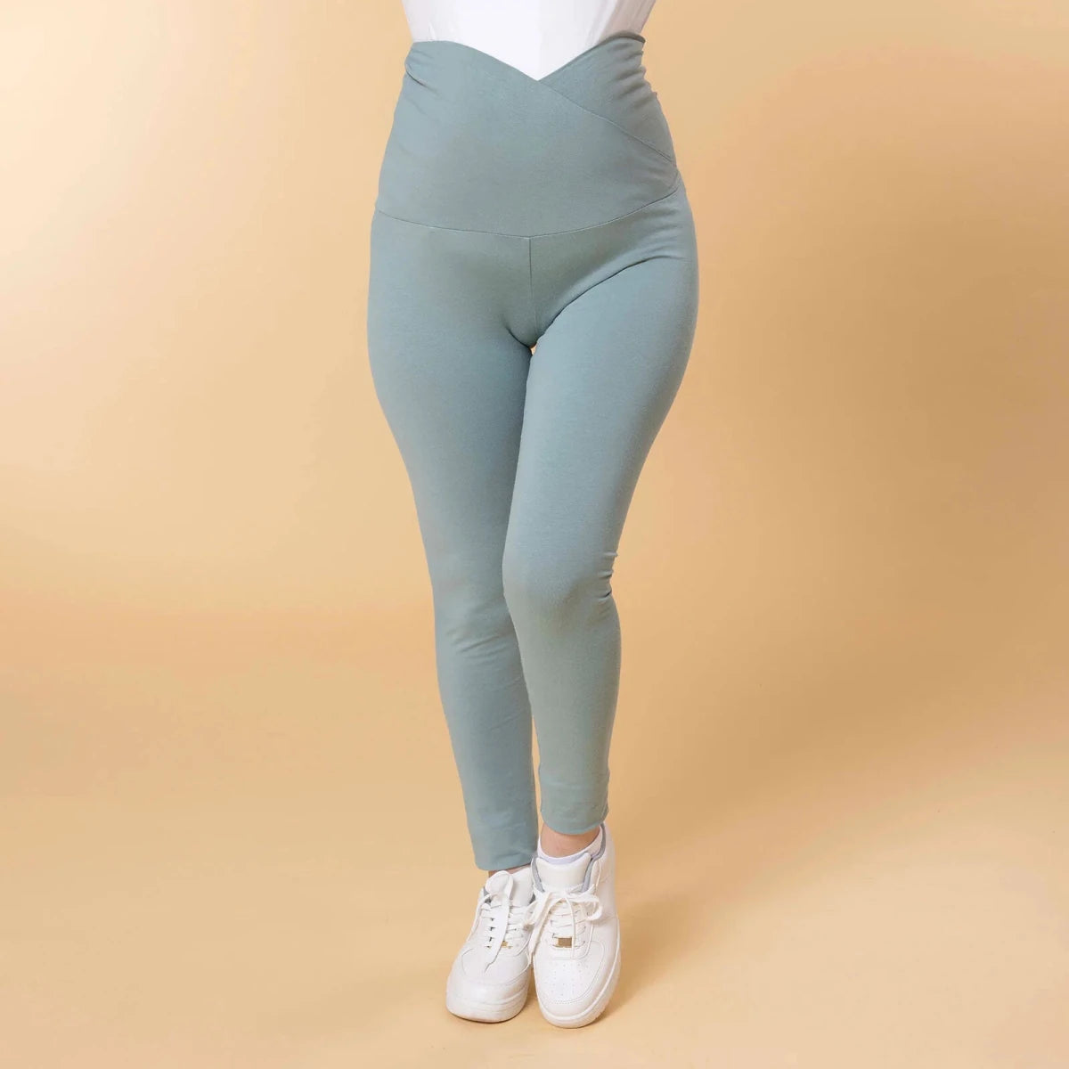 Baby Mom Women's Maternity Jersey Leggings (S to 2XL) Green - ebebek