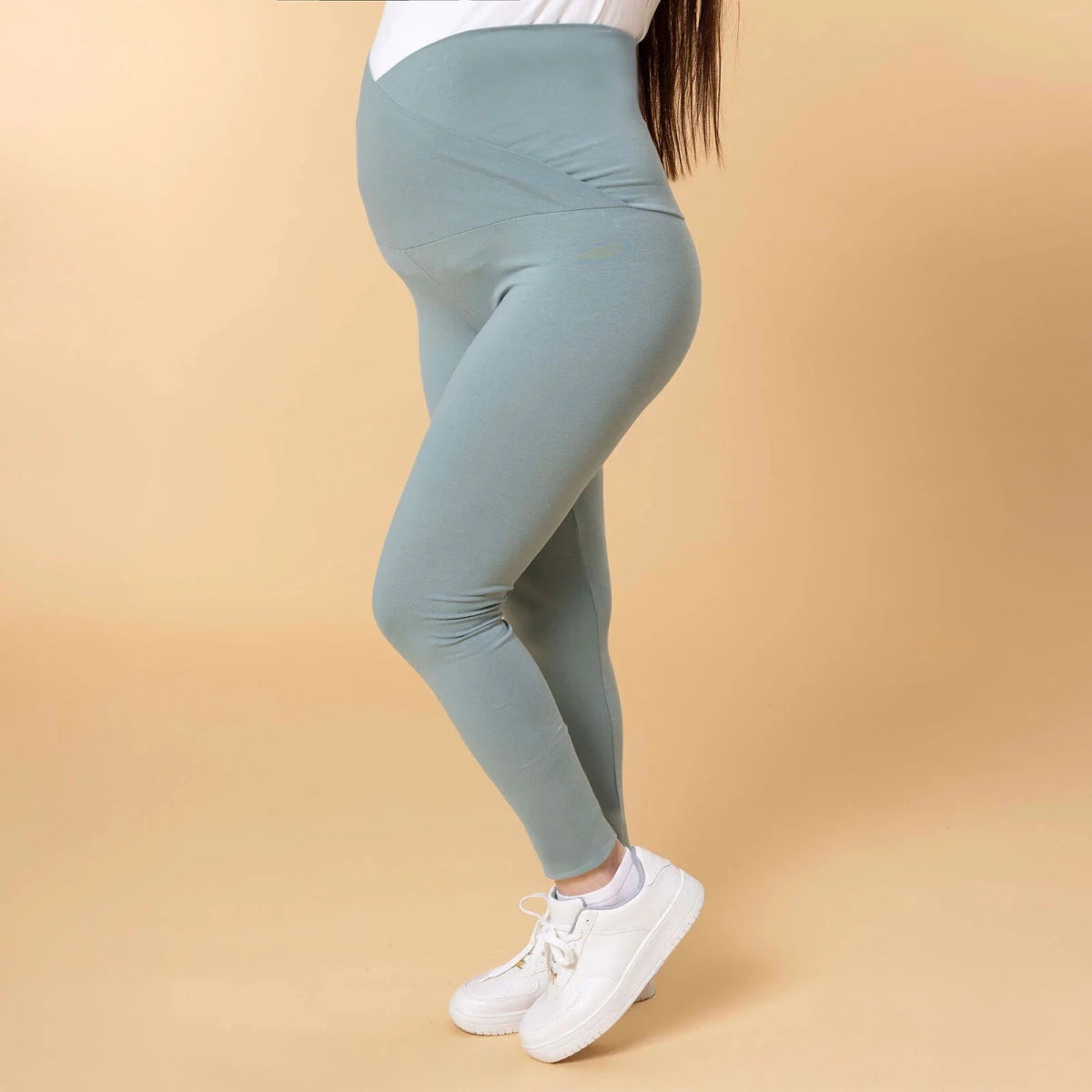 Baby Mom Women's Maternity Jersey Leggings (S to 2XL) Green - ebebek