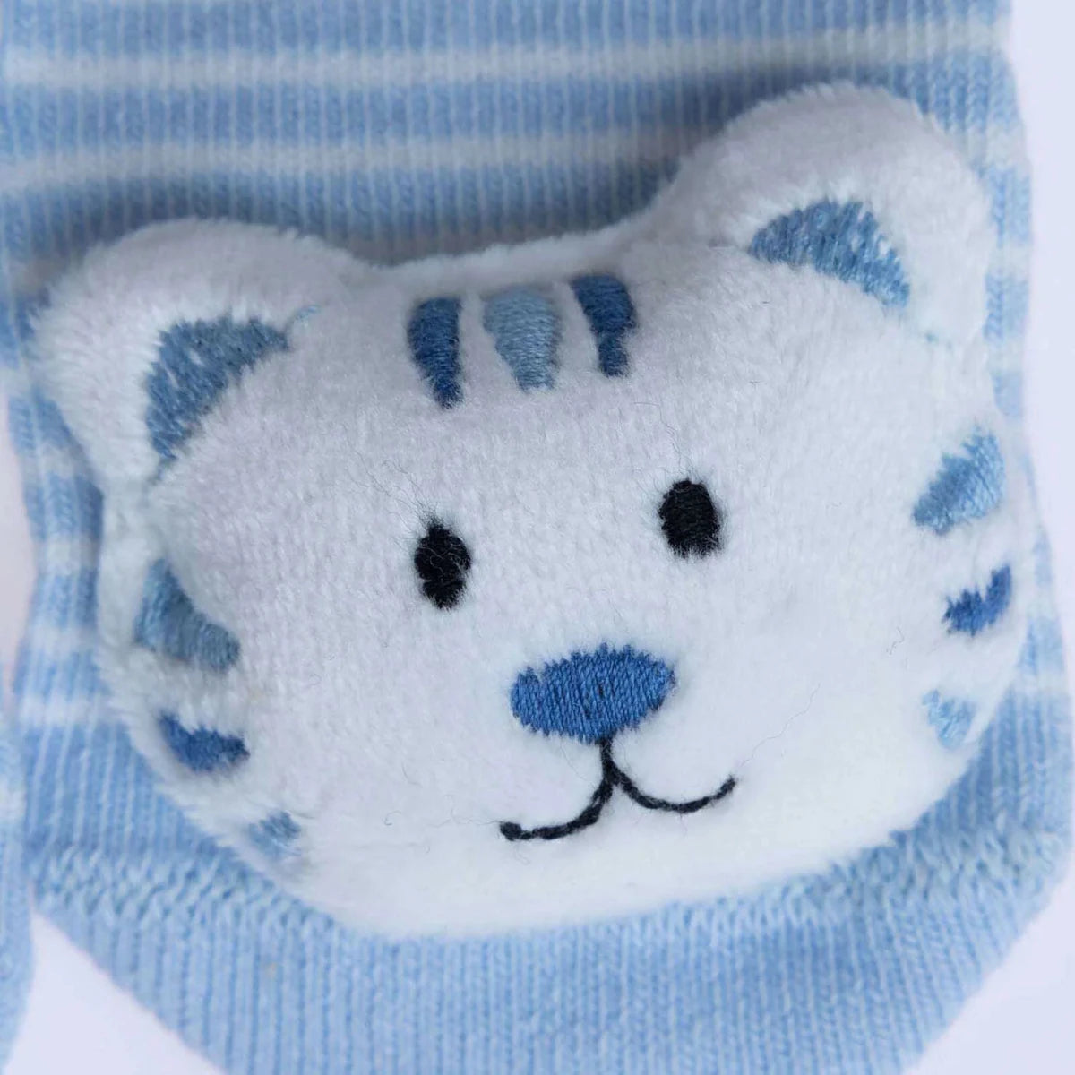 HelloBaby Tiger Print Animal Novelty Baby Socks (Newborn to 12 Months) Blue - ebebek