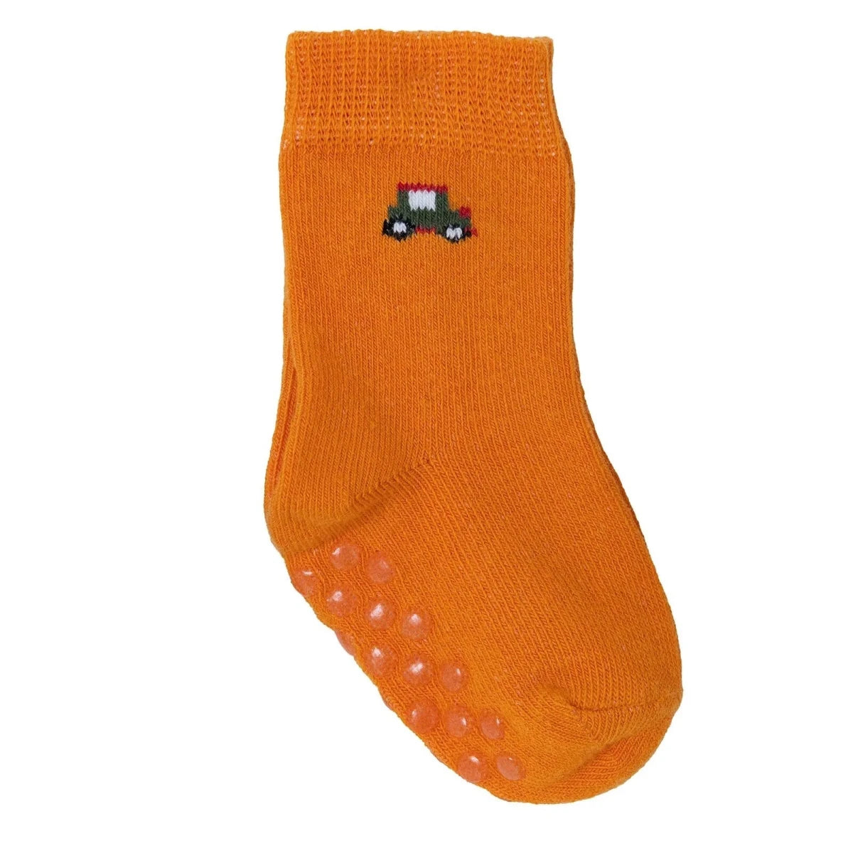 HelloBaby Car Print 3 Pack Non-Slip Baby Socks (Newborn to 3-4 Years) Orange - ebebek