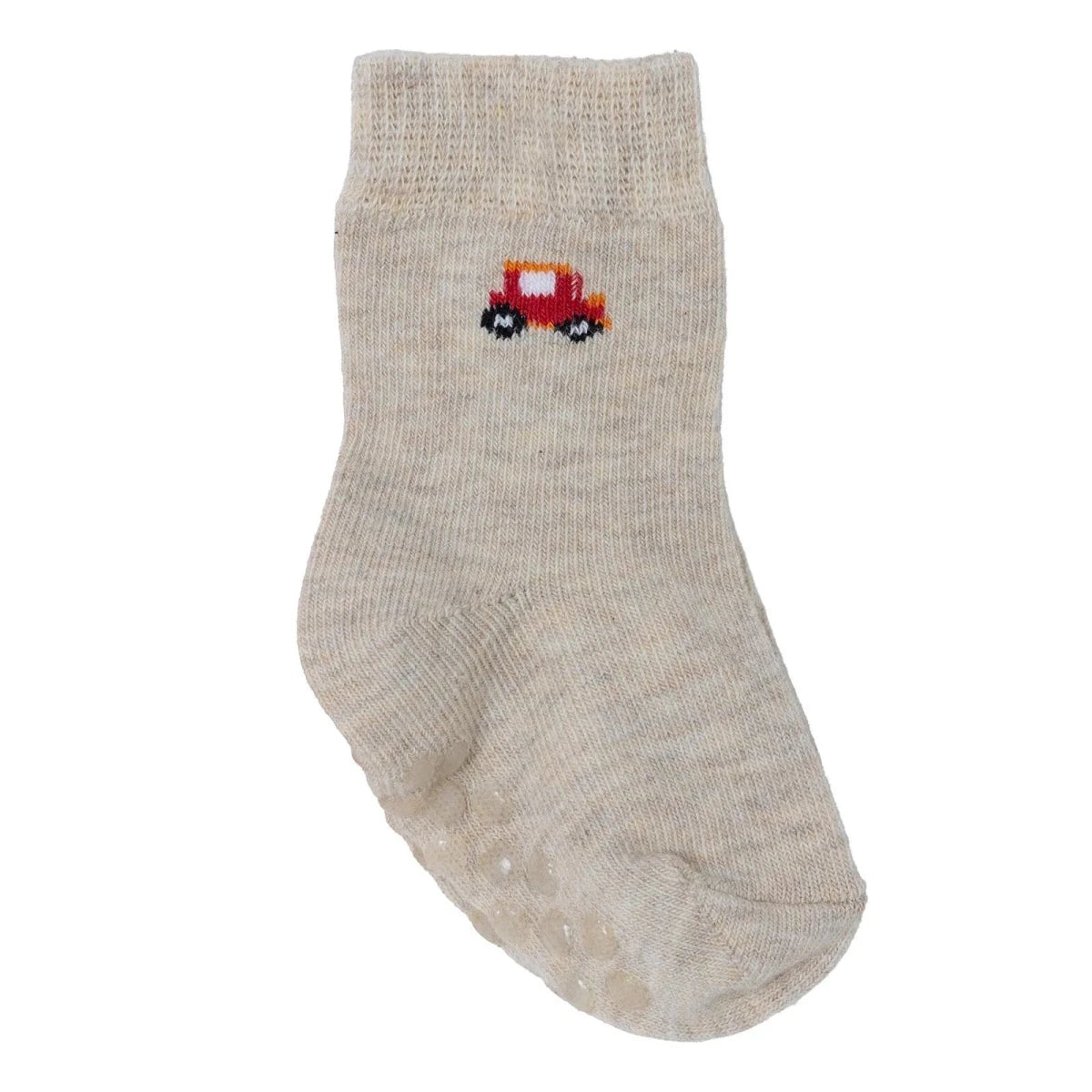 HelloBaby Car Print 3 Pack Non-Slip Baby Socks (Newborn to 3-4 Years) Orange - ebebek
