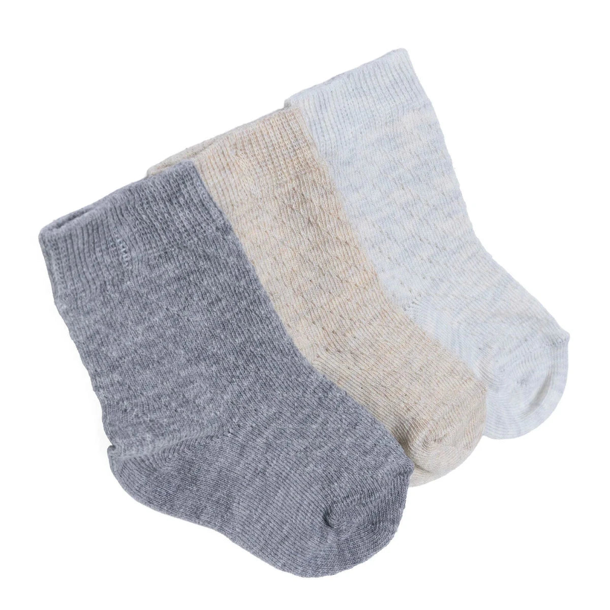 HelloBaby Animal Print 3 Pack Non-Slip Baby Socks (Newborn to 3-4 Years) Khaki - ebebek