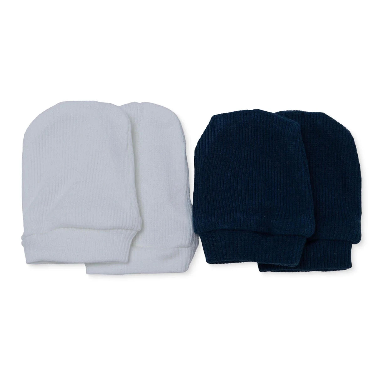 HelloBaby Ribbed Baby Scratch Mitts (Newborn) Navy Blue - ebebek