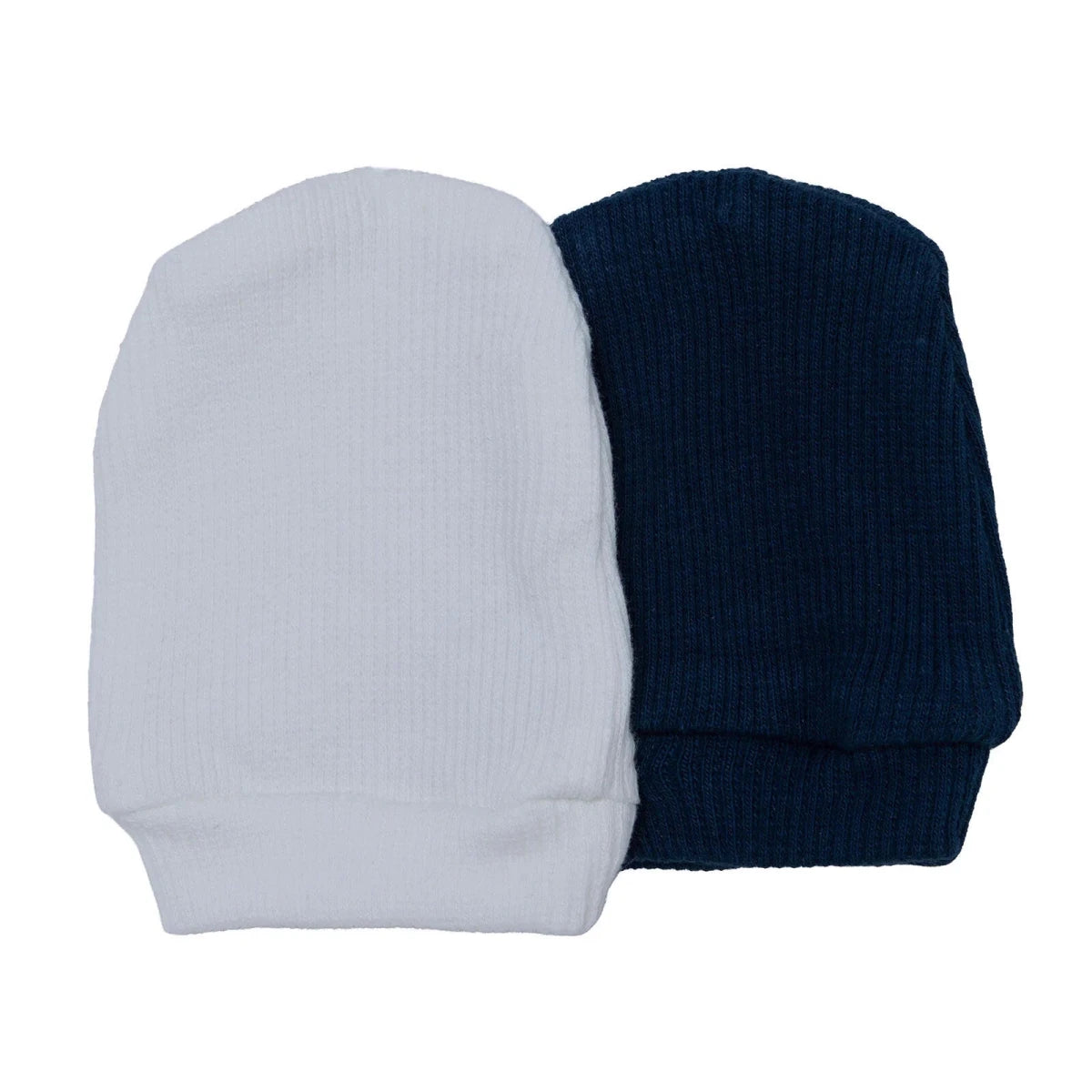 HelloBaby Ribbed Baby Scratch Mitts (Newborn) Navy Blue - ebebek