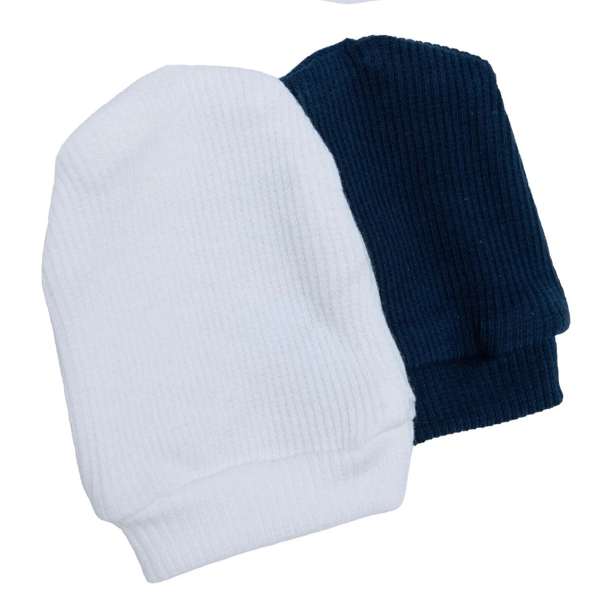 HelloBaby Ribbed Baby Scratch Mitts (Newborn) Navy Blue - ebebek