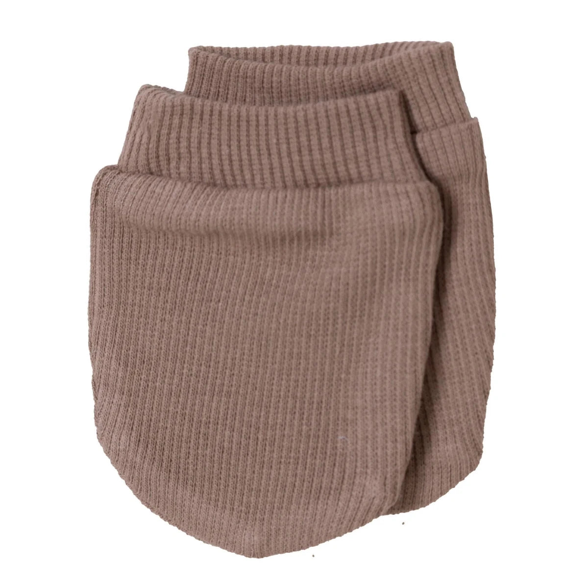 HelloBaby Ribbed Baby Scratch Mitts (Newborn) Brown - ebebek