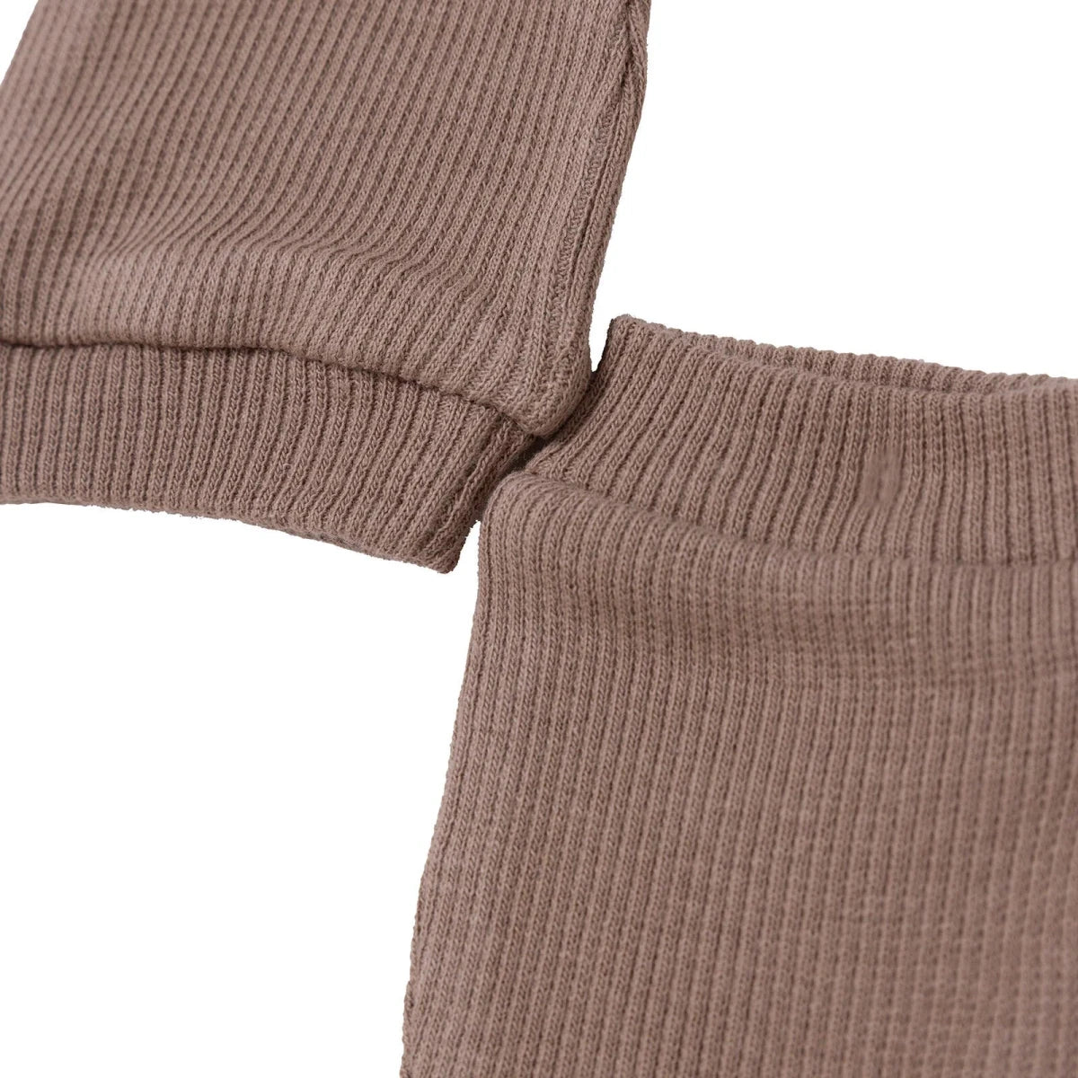 HelloBaby Ribbed Baby Scratch Mitts (Newborn) Brown - ebebek