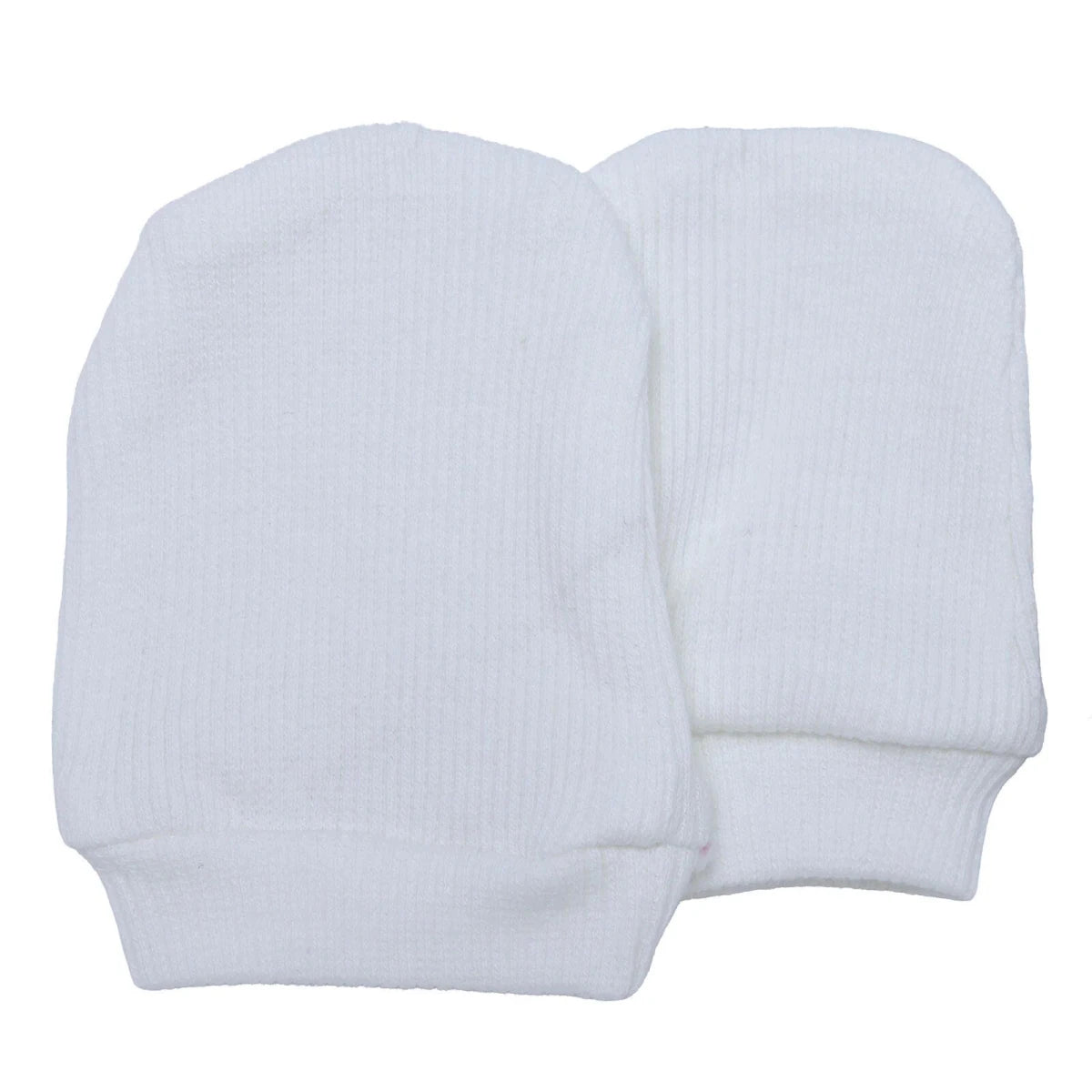 HelloBaby Ribbed Baby Scratch Mitts (Newborn) Grey - ebebek