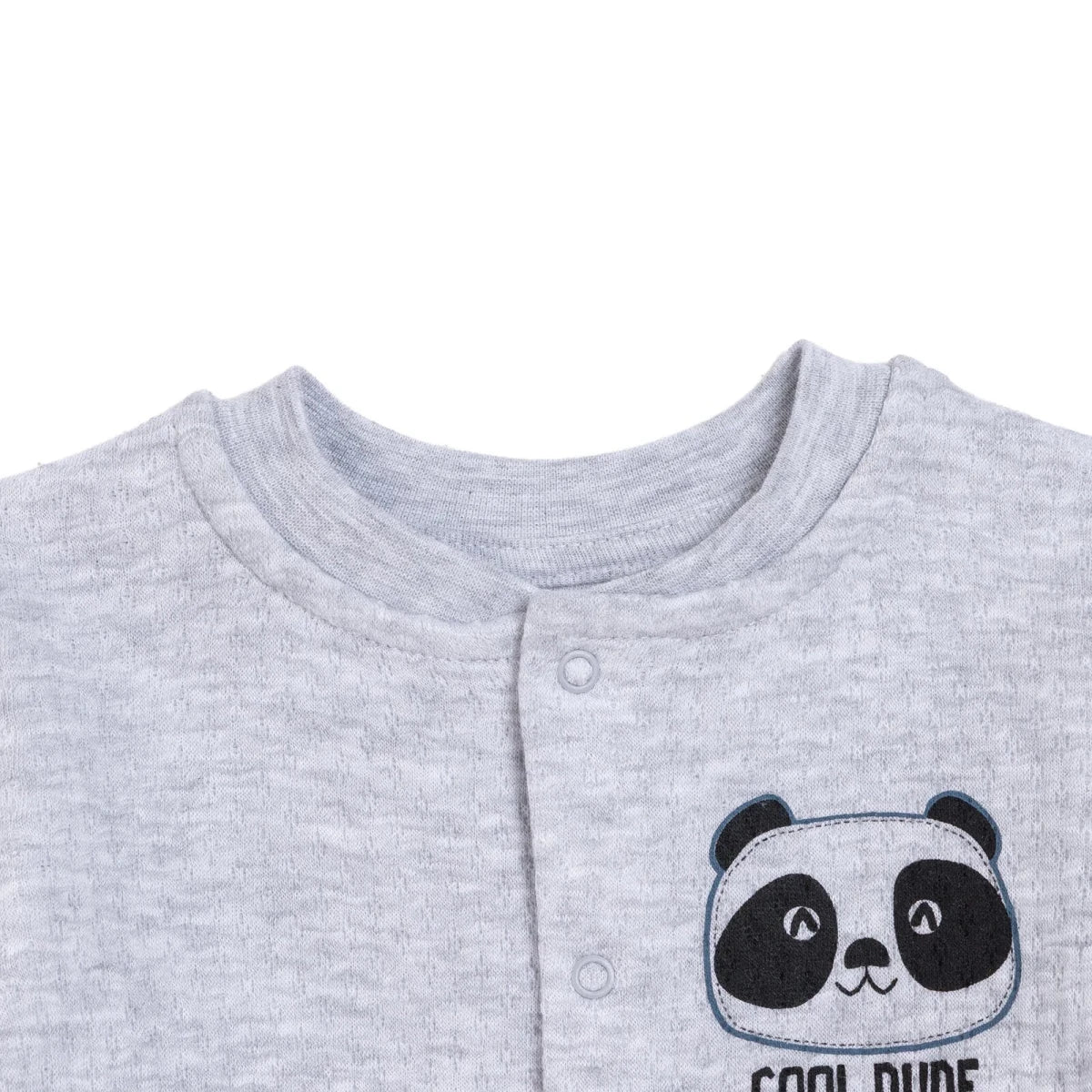 HelloBaby Animal Print Snap Fastening Quilted Baby Cardigan (1-3 Months to 2-3 Years) Grey Melange - ebebek
