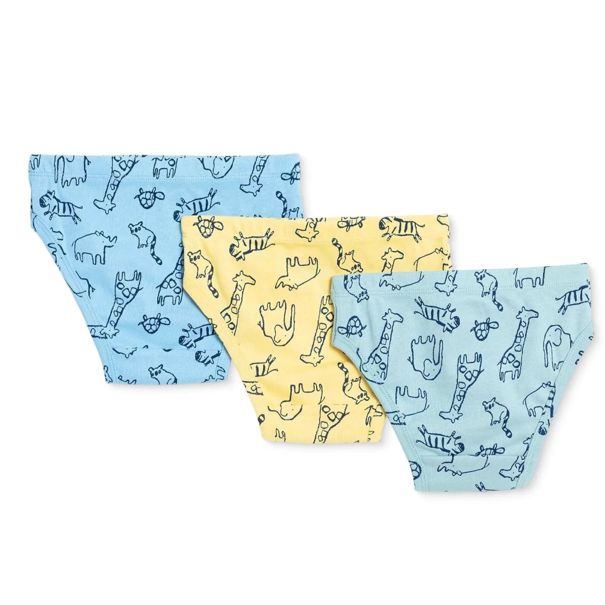 HelloBaby 3 Pack Dinosaur Print Baby Briefs (12 Months to 4-5 Years) Yellow - ebebek