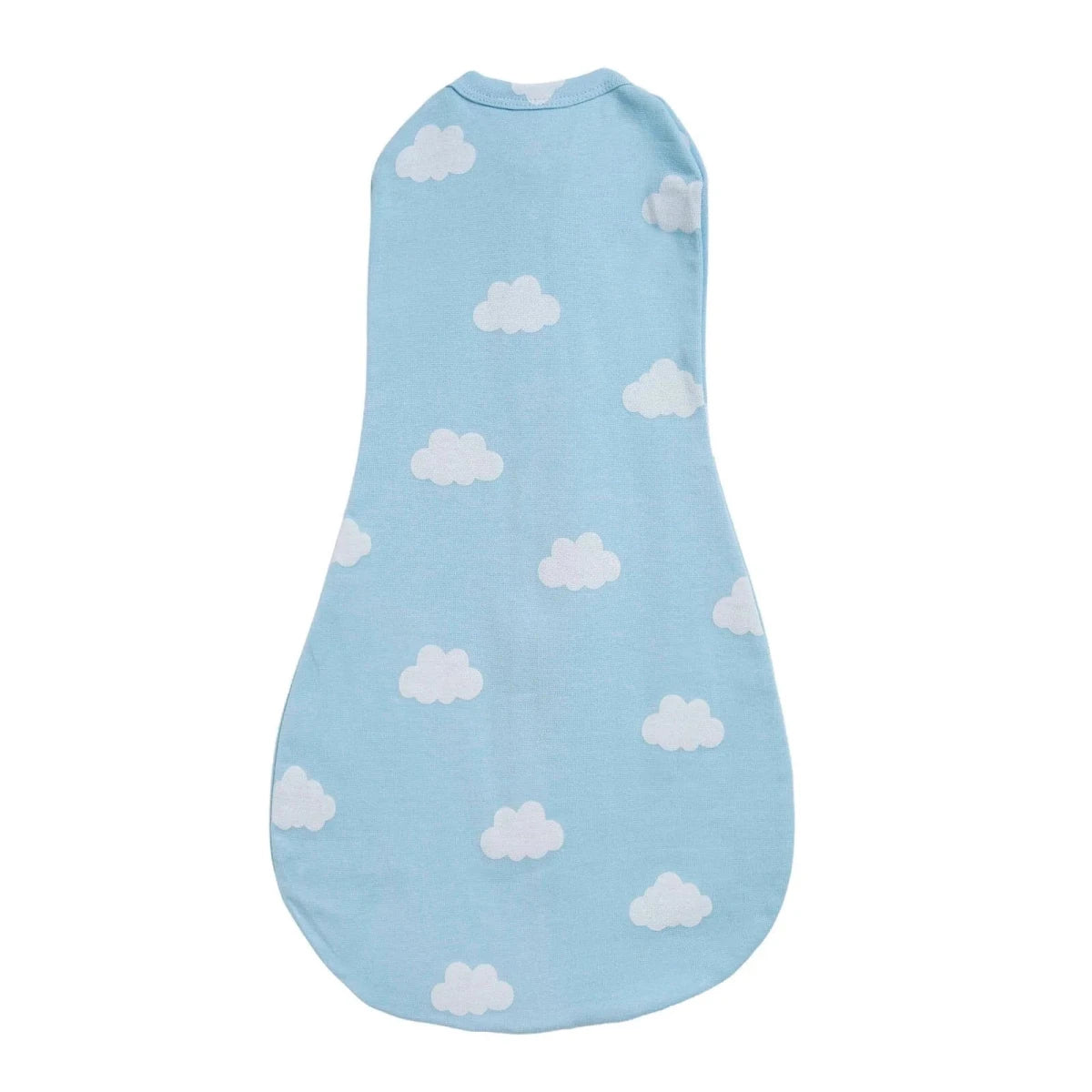 HelloBaby Sky Print Zip-Up Ribbed Baby Swaddle (Newborn) Blue - ebebek