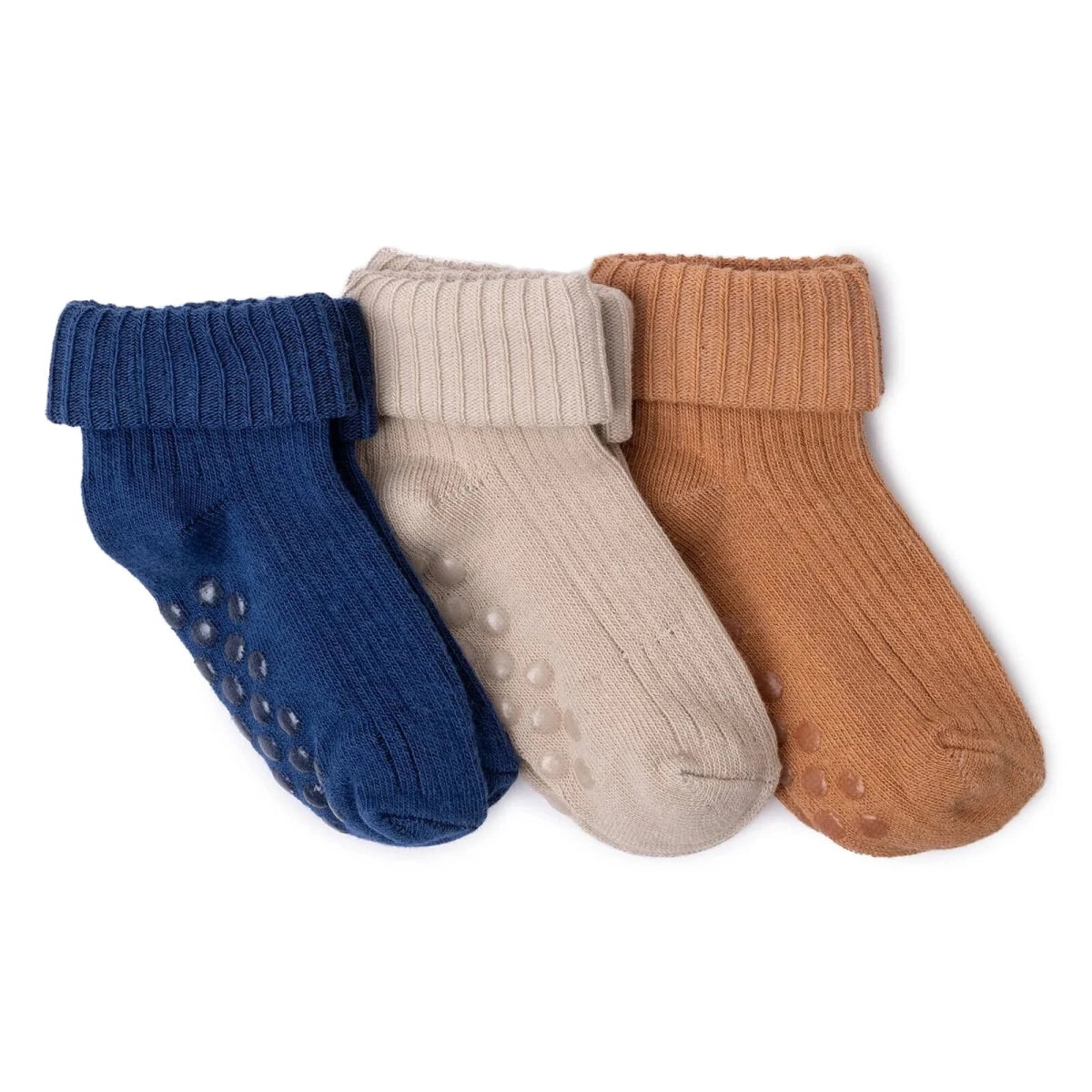 HelloBaby 3 Pack Roll-Top Baby Socks (Newborn to 12-24 Months) Navy Blue - ebebek