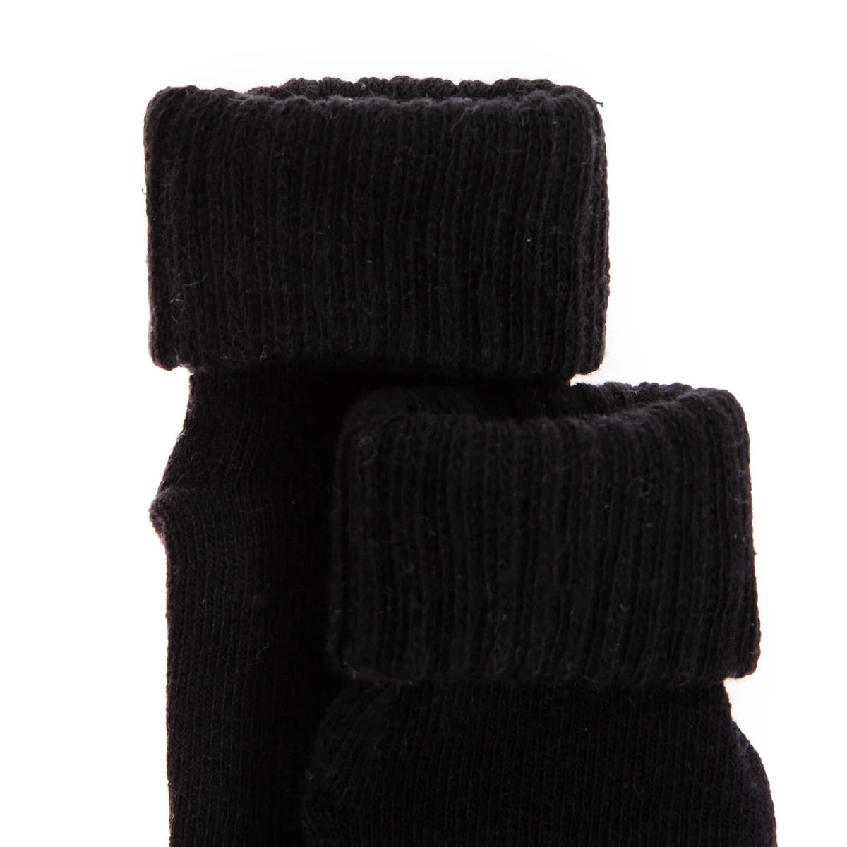 HelloBaby 3 Pack Roll-Top Baby Socks (Newborn to 12-24 Months) Black - ebebek